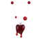 Collier vampire pour femme, en alliage de zinc, avec cœur rouge effet goutte