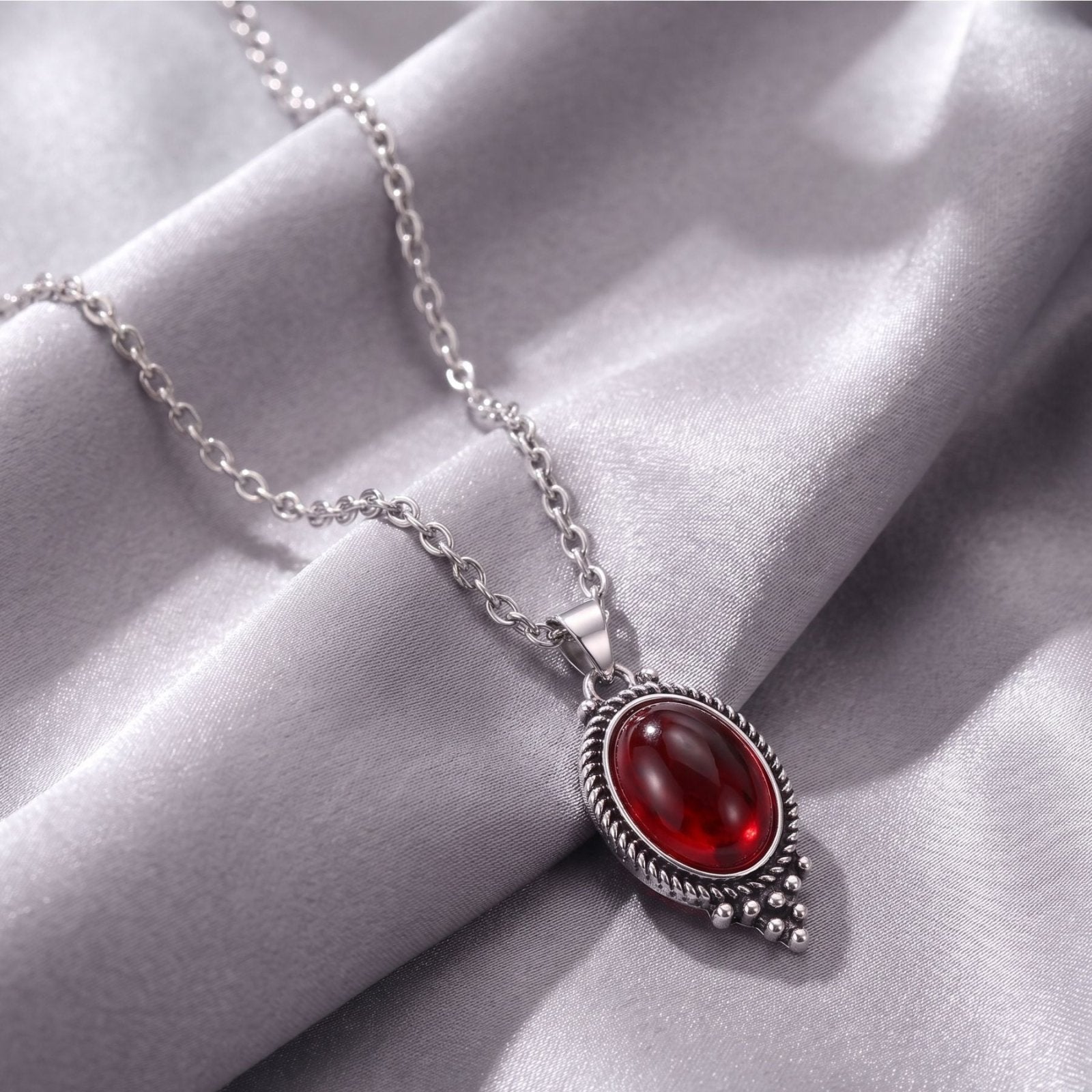 Collier vampire pour femme en alliage de zinc style rétro
