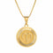 Collier zodiaque doré pour femme, pendentif signe astrologique, en acier inoxydable