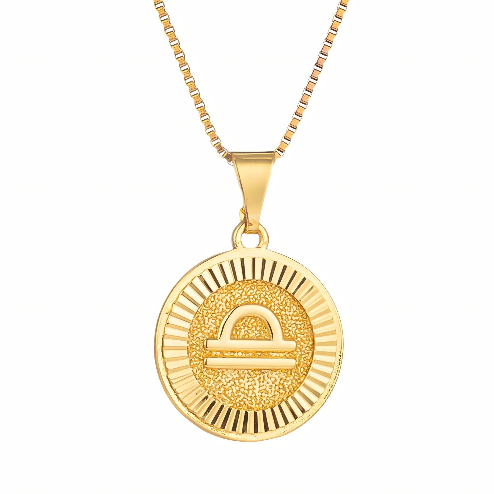 Collier zodiaque doré pour femme, pendentif signe astrologique, en acier inoxydable