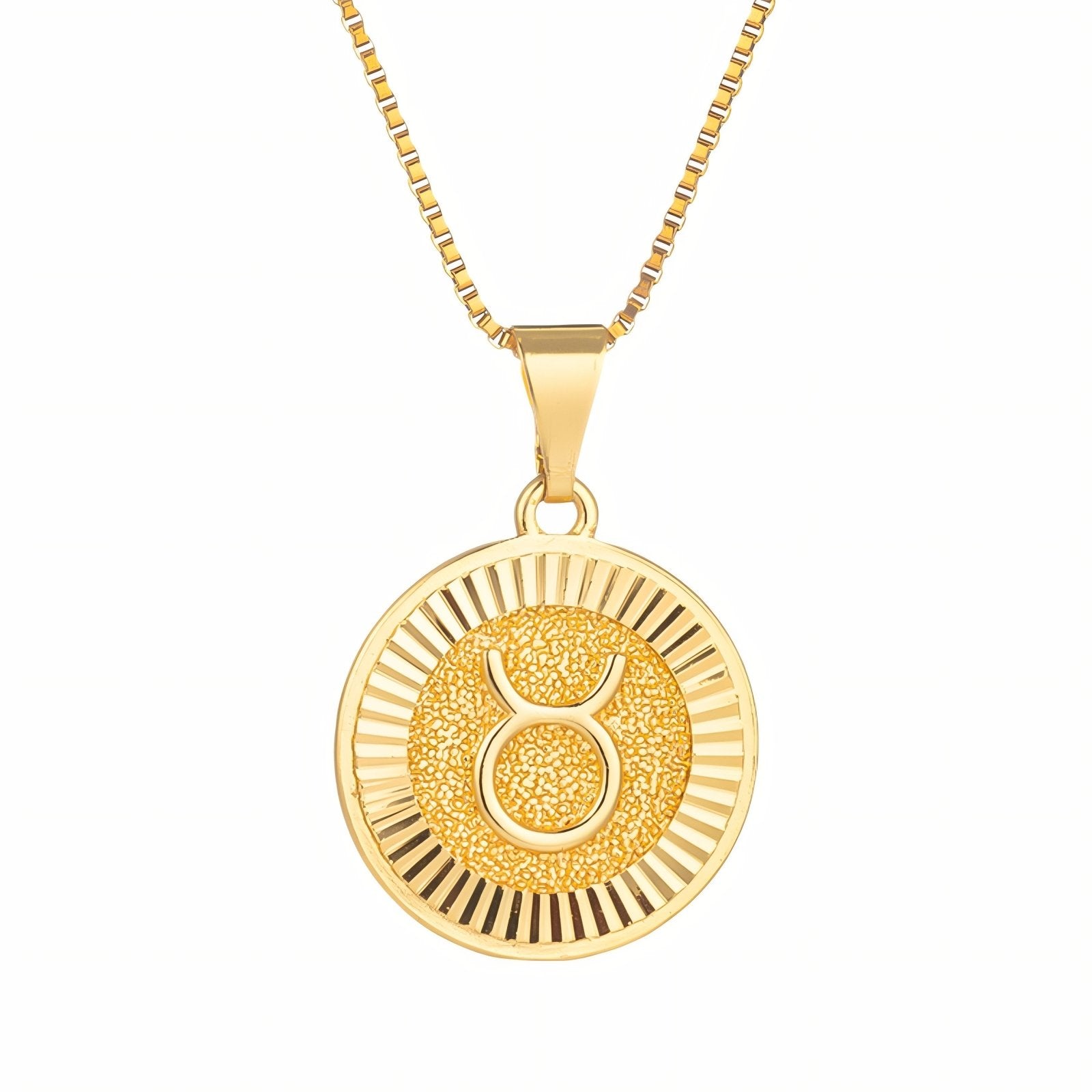 Collier zodiaque doré pour femme, pendentif signe astrologique, en acier inoxydable