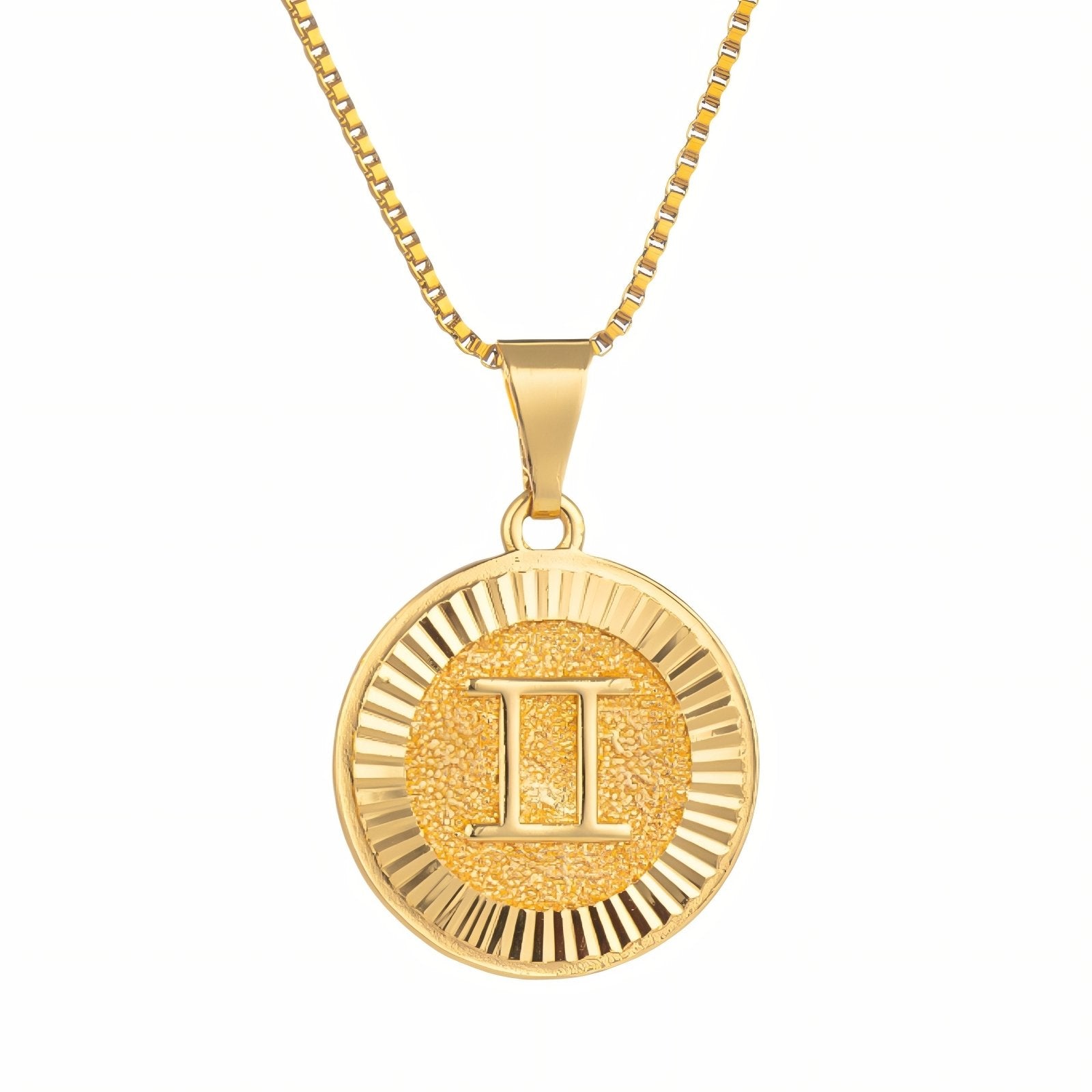 Collier zodiaque doré pour femme, pendentif signe astrologique, en acier inoxydable