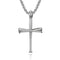 Croix gothique moderne, pendentif en acier brut, style underground masculin, modèle Zareth