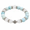 Pulsera de larimar y cristal de roca — Serenidad y calma