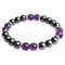 Pulsera para dormir de piedras naturales de amatista y hematita, para el sueño