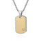 Plaque militaire en acier poli, design minimaliste, avec zirconium cubique, modèle Zac