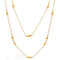 Sautoir double rangs pour femme, maille fine et perles ovales, en acier inoxydable